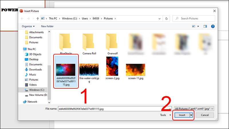- Bước 2: Lồng gh&eacute;p h&igrave;nh v&agrave;o chữ trong PowerPoint